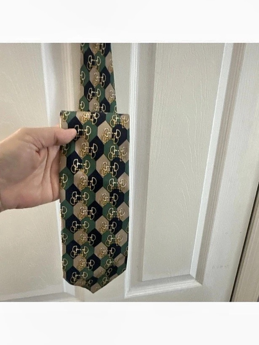 Paolo Gucci Ties Green Black Size One Size